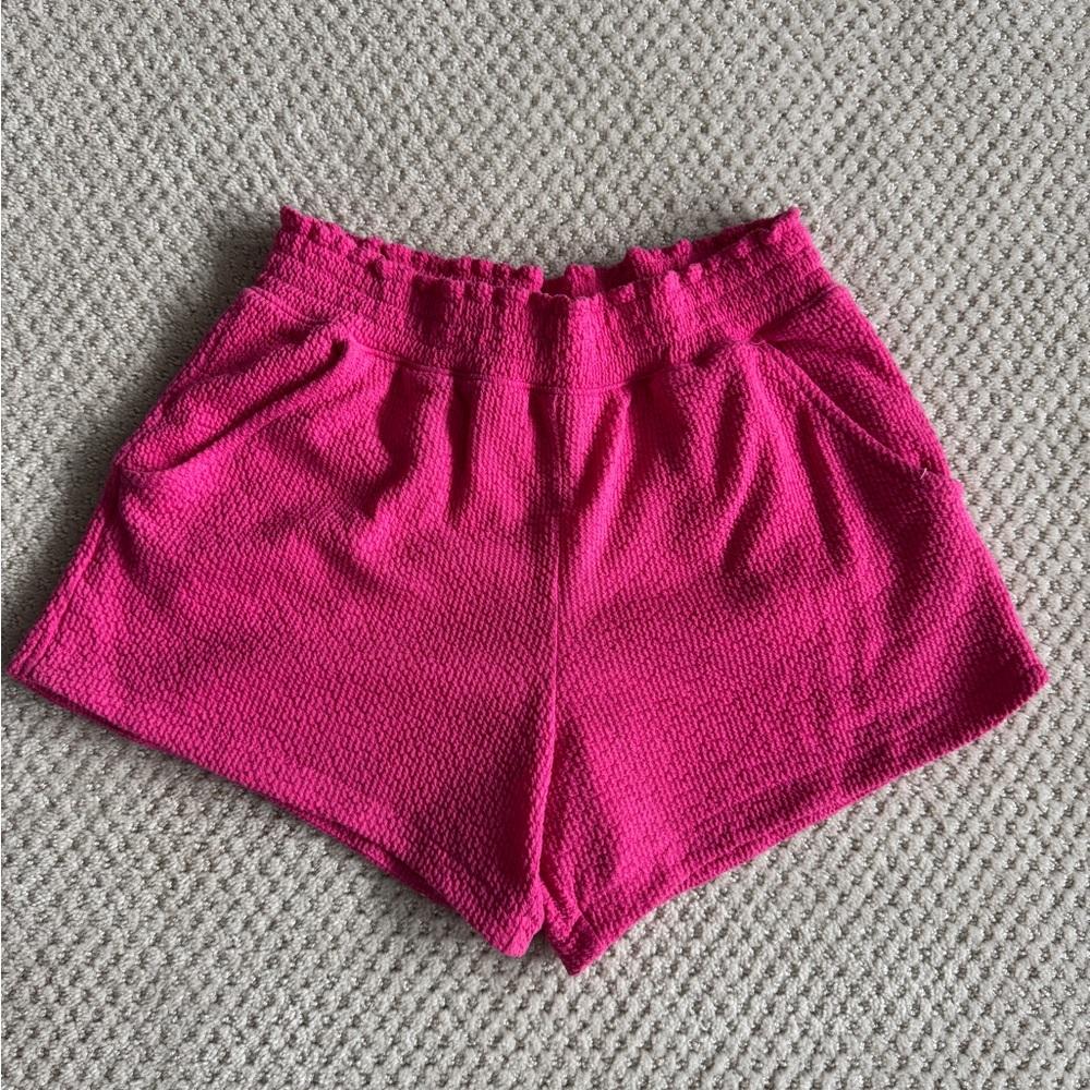 Abercrombie Girls Pink Textured Shorts